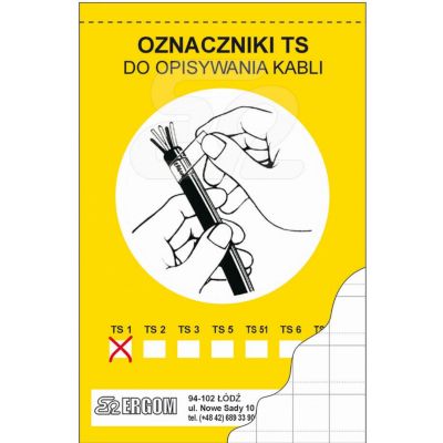 TS 1 (450 szt./opak.) OZNACZNIK E04ZP-02010100200 ERGOM (E04ZP-02010100200)