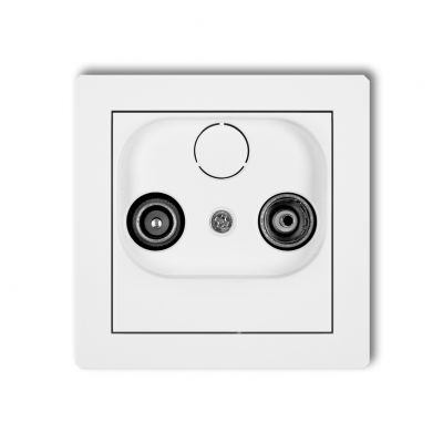 KARLIK DECO Gniazdo antenowe RTV końcowe 2dB biały mat 25DG2K (25DG2K)