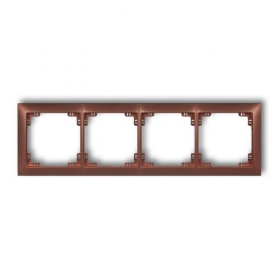 KARLIK DECO Ramka poczwórna z tworzywa DECO Soft brązowy metalik 9DRSO-4 (9DRSO-4)