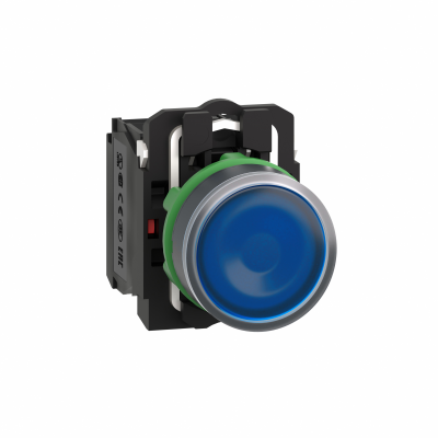 Harmony XB5 Przycisk płaski niebieski LED 230/240V XB5AW36M5 SCHNEIDER (XB5AW36M5)