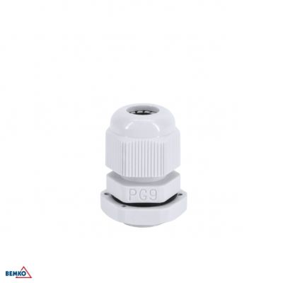 DŁAWNICA KABLOWA SZARA PG-9 (OPK. 100SZT.) BEMKO (E45-DK-PG-9-S/1)