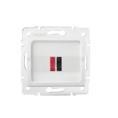 LOGI Gniazdo głośnikowe pojedyncze Biały 021450002 25114 KANLUX (25114)