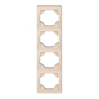 KARLIK LOGO Ramka pionowa poczwórna beżowa 1LRV-4 (1LRV-4)