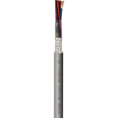 Przewód sterowniczy giętki ekranowany 4x0,5 BiT LiYCY 300/300V S30627 BITNER (S30589)