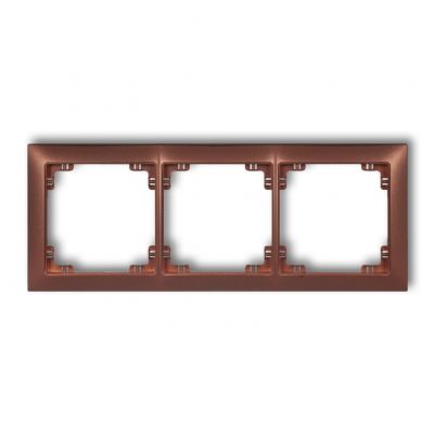 KARLIK DECO Ramka potrójna z tworzywa DECO Soft brązowy metalik 9DRSO-3 (9DRSO-3)