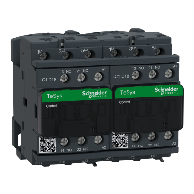 Stycznik nawrotny I= 18A AC-3 napięcie cewki 230 V AC LC2D18P7 SCHNEIDER (LC2D18P7)