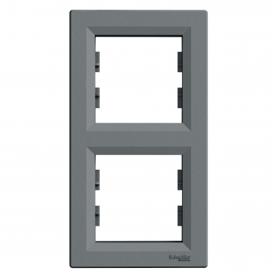 Asfora ramka podwójna 2-krotna pionowa stal EPH5810262 SCHNEIDER (EPH5810262)