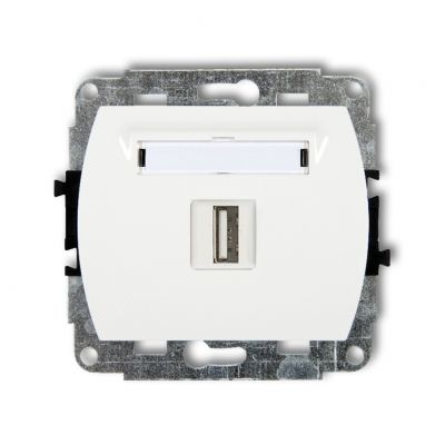 KARLIK TREND Gniazdo pojedyncze USB A-A 2.0 biały GUSB-1 (GUSB-1)