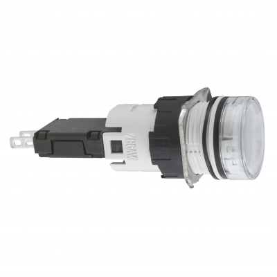 Harmony XB6 Kompletny wskaźnik świetlny Biały LED Okrągły 12-24V AC/DC 16mm Plastikowy XB6AV1BB SCHNEIDER (XB6AV1BB)