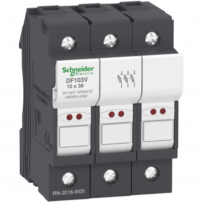 Podstawa bezpiecznikowa 10x38mm 32A 3P DF103V SCHNEIDER (DF103V)