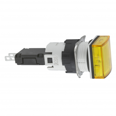 Harmony XB6 Kompletny wskaźnik świetlny Żółty LED Kwadratowy 12-24V AC/DC 16mm Plastikowy XB6CV5BB SCHNEIDER (XB6CV5BB)
