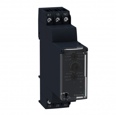 Zelio Time Przekaźnik czasowy gwiazda trójkąt 0.1s/100h 24V DC/24 240V AC 1C/O RE22R1QMU SCHNEIDER (RE22R1QMU)