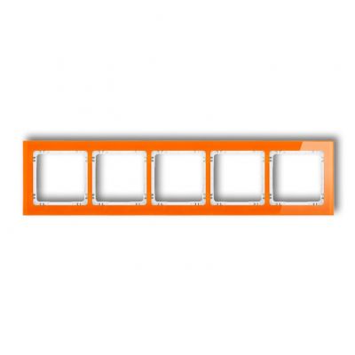 KARLIK DECO Ramka pięciokrotna - efekt szkła (ramka: pomarańczowa; spód: biały) 13-0-DRS-5 (13-0-DRS-5)