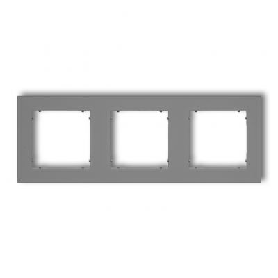 KARLIK MINI Ramka uniwersalna potrójna z tworzywa szary mat 27MR-3 (27MR-3)