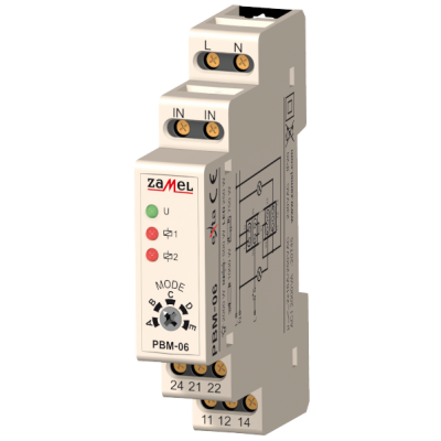 PRZEKAŹNIK BISTABILNY SEKWENCYJNY 230V AC TYP: PBM-06 EXT10000220 ZAMEL (EXT10000220-WPL)