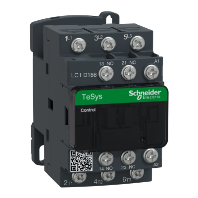 Stycznik mocy TeSys D [AC-3] 18A 3P 1NO 1NC cewka 110VAC LC1D186F7 SCHNEIDER (LC1D186F7)