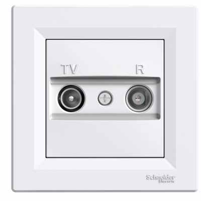 Asfora gniazdo antenowe RTV przelotowe 4dB biały EPH3300221 SCHNEIDER (EPH3300221)