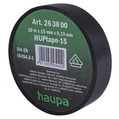 Taśma izolacyjna VDE 15 mm x 10 m czarna 263800 HAUPA (263800)