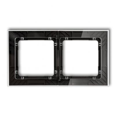 KARLIK DECO Ramka podwójna transparentna DECO Art - efekt szkła (ramka: transparentna; spód: czarny) 52-12-DRS-2 (52-12-DRS-2)