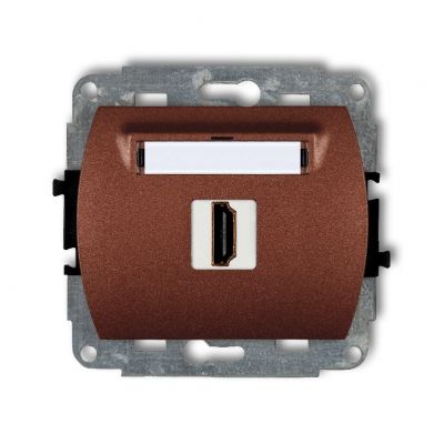 KARLIK TREND Gniazdo pojedyncze HDMI 2.0, 4K brązowy metalik 9HDMI-1 (9HDMI-1)