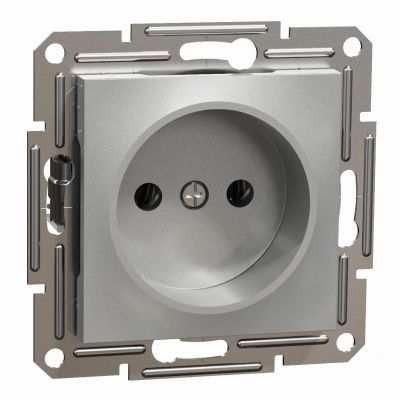 Asfora gniazdo pojedyncze bez uziemienia bez ramki aluminium EPH3000161 SCHNEIDER (EPH3000161)