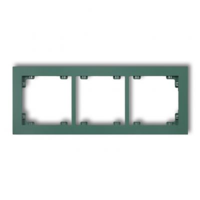 KARLIK DECO Ramka potrójna z tworzywa DECO Pastel Matt szmaragdowa 51DR-3 (51DR-3)