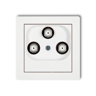 KARLIK DECO Gniazdo antenowe multimedialne 3F DATA (UPC) biały DGMU (DGMU)