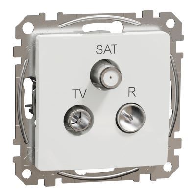 Sedna Design & Elements Gniazdo antenowe R-TV-SAT końcowe 4dB białe SDD111481 SCHNEIDER (SDD111481)