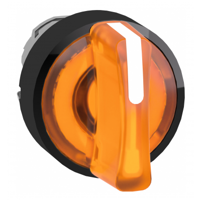 Harmony XB4 Przełącznik 3 położeniowy fi22 pomarańczowy z samopowrotem LED okrągły metalowy ZB4BK15537 SCHNEIDER (ZB4BK15537)