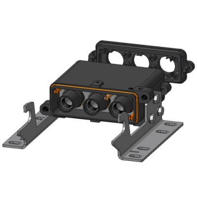 WEIDMULLER HDC HP550 KIT 3F95 C1 Wysokiej klasy złącze przemysłowe, Typoszereg: HighPower, IP68, 550 A, Liczba biegunów: 3 1332390000 /1szt./ (1332390000)