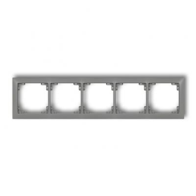 KARLIK DECO Ramka pięciokrotna z tworzywa DECO Soft szary mat 27DRSO-5 (27DRSO-5)
