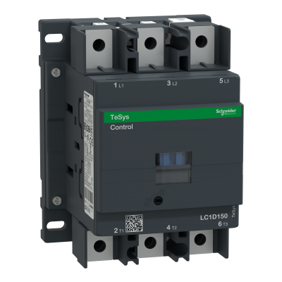 Stycznik mocy I= 150A AC-3 styki pom. 1NC+1NO nap. cewki 24 V DC LC1D1506BD SCHNEIDER (LC1D1506BD)