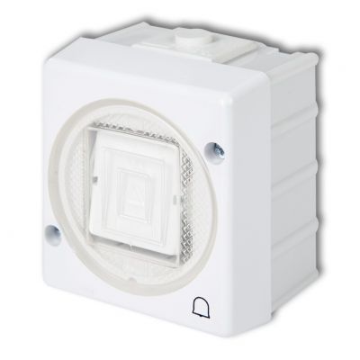 KARLIK SENIOR Przycisk zwierny /dzwonek/ podświetlany biały WHS-4L (WHS-4L)