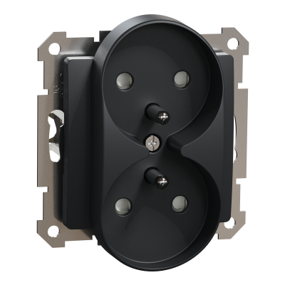 Sedna Design gniazdo p z przesłonami do ramek Sedna Design czarny antracyt SDD114275 SCHNEIDER (SDD114275)