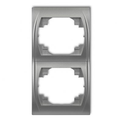 KARLIK LOGO Ramka pionowa podwójna srebrny metalik 7LRV-2 (7LRV-2)