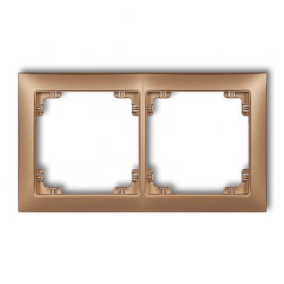 KARLIK DECO Ramka podwójna z tworzywa DECO Soft złoty metalik 8DRSO-2 (8DRSO-2)