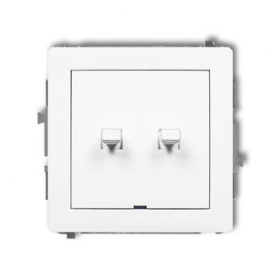 KARLIK DECO Łącznik pódwójny świecznikowy w stylu amerykańskim biały mat 25DWPUS-2 (25DWPUS-2)