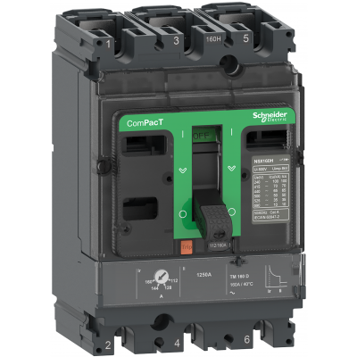 Wyłącznik mocy ComPacT NSX NSX100F TM80D 3P 36kA C10F3TM080 SCHNEIDER (C10F3TM080)