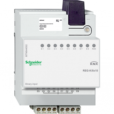 KNX wejście binarne REG-K 8x 10 V 2mA jasnoszary MTN644592 SCHNEIDER (MTN644592)