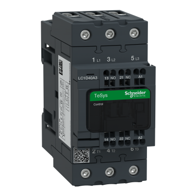 Stycznik mocy I= 40A AC-3, styki pom. 1NC+1NO, nap. cewki 220 V AC LC1D40A3M7 SCHNEIDER (LC1D40A3M7)