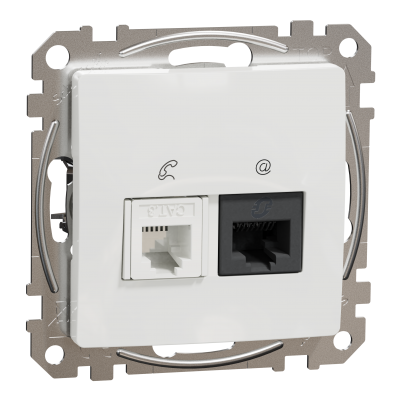 Sedna Design & Elements Gniazdo komputerowe-telefoniczne kat. 6 UTP białe SDD111468 SCHNEIDER (SDD111468)