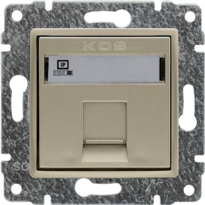 VENA:SATYNA GN.KOMP.RJ45,KAT 5E,NIEEKRANOWANE,B/RAMKI,Z PRZESŁ.I ETYKIETĄ (515065)
