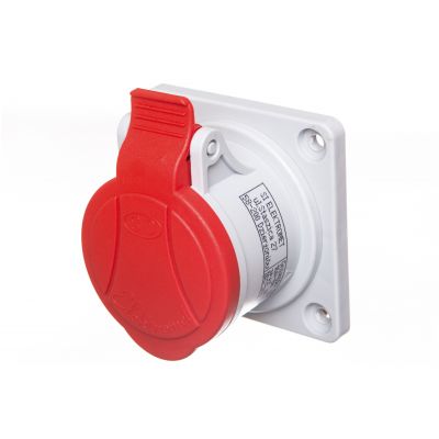 Gniazdo tablicowe proste 16A 4P czerwone IP54 GTP 16/4 921831 ELEKTROMET (921831)
