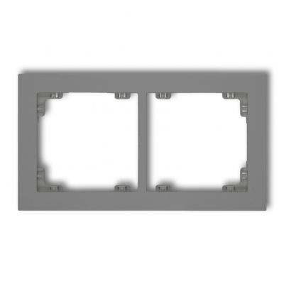 KARLIK DECO Ramka podwójna z tworzywa szary mat 27DR-2 (27DR-2)