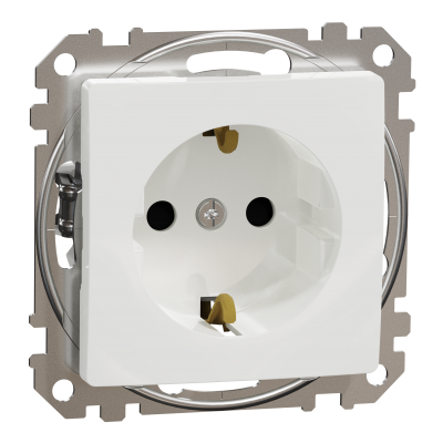 Sedna Design & Elements Gniazdo schuko z przesłonami białe SDD111021 SCHNEIDER (SDD111021)