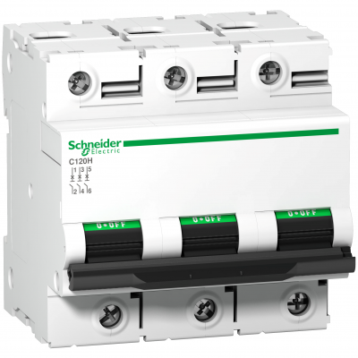 Wyłącznik nadprądowy Acti9 C120H 3P B80A A9N18424 SCHNEIDER (A9N18424)