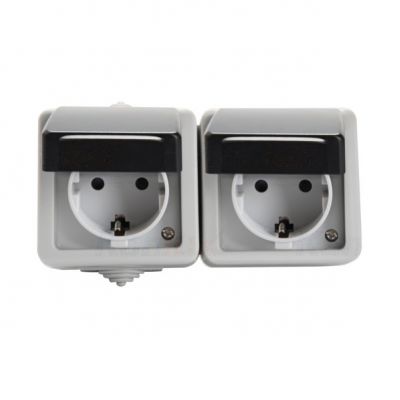TEKNO 05-1248-143 cz Gniazdo zasilające Schuko, ochrona styków KANLUX (27131)