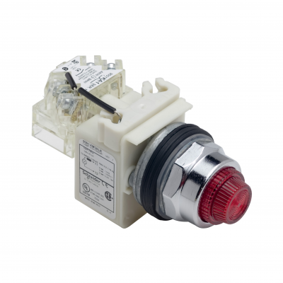 Harmony 9001K Przycisk do testu fi30 czerwony z samopowrotem LED 120V 1NO metalowy ośmiokątny 9001KT38LRR31 SCHNEIDER (9001KT38LRR31)