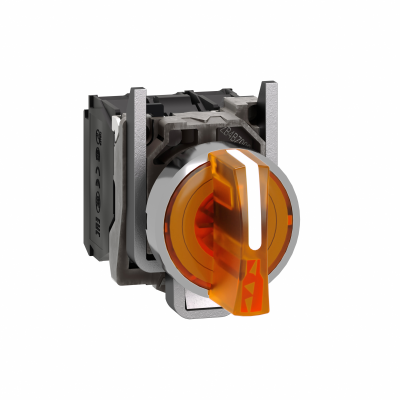 Harmony XB4 Przełącznik 3 położeniowy pomarańczowy LED 230/240V piórko krótkie metalowy stabilny XB4BK135M5 SCHNEIDER (XB4BK135M5)