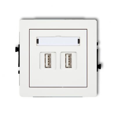 KARLIK DECO Gniazdo podwójne 2xUSB A-A 3.0 biały mat 25DGUSB-6 (25DGUSB-6)
